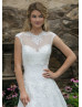 Sweetheart Neck Beaded Ivory Lace Tulle Wedding Dress With Jacket